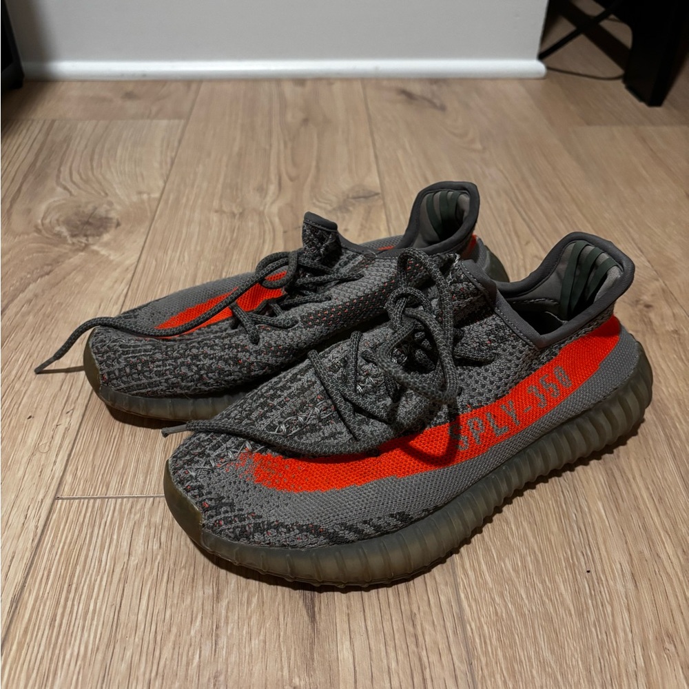 Yeezy Original SPLY-350 Women’s Sneakers in Gray and Red